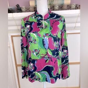 Talbots Italian designer vibe,beautiful fabric side vents preppy classic